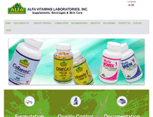 Tablet Screenshot of alfavitamins.com